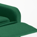 Fauteuil relax inclinable en tissu avec roulettes et repose-pieds Beautiful 