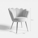 Fauteuil en velours élégant avec pieds dorés Nivara Choix