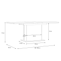 Mesa extensible rectangular de roble 160-200 cm Portland Catálogo