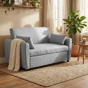 Porto Rico Ausziehbares 2-Sitzer-Schlafsofa, modernes Design aus Stoff 