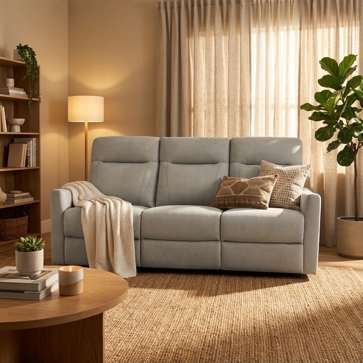 Sofa 3-Sitzer elektrisch verstellbar relax 2 USB in Kunstleder Jovit Rabatte