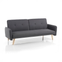 Schlafsofa für 2 Personen, Clic-Clac, Stoff, Massivholzfüße Post Aktion