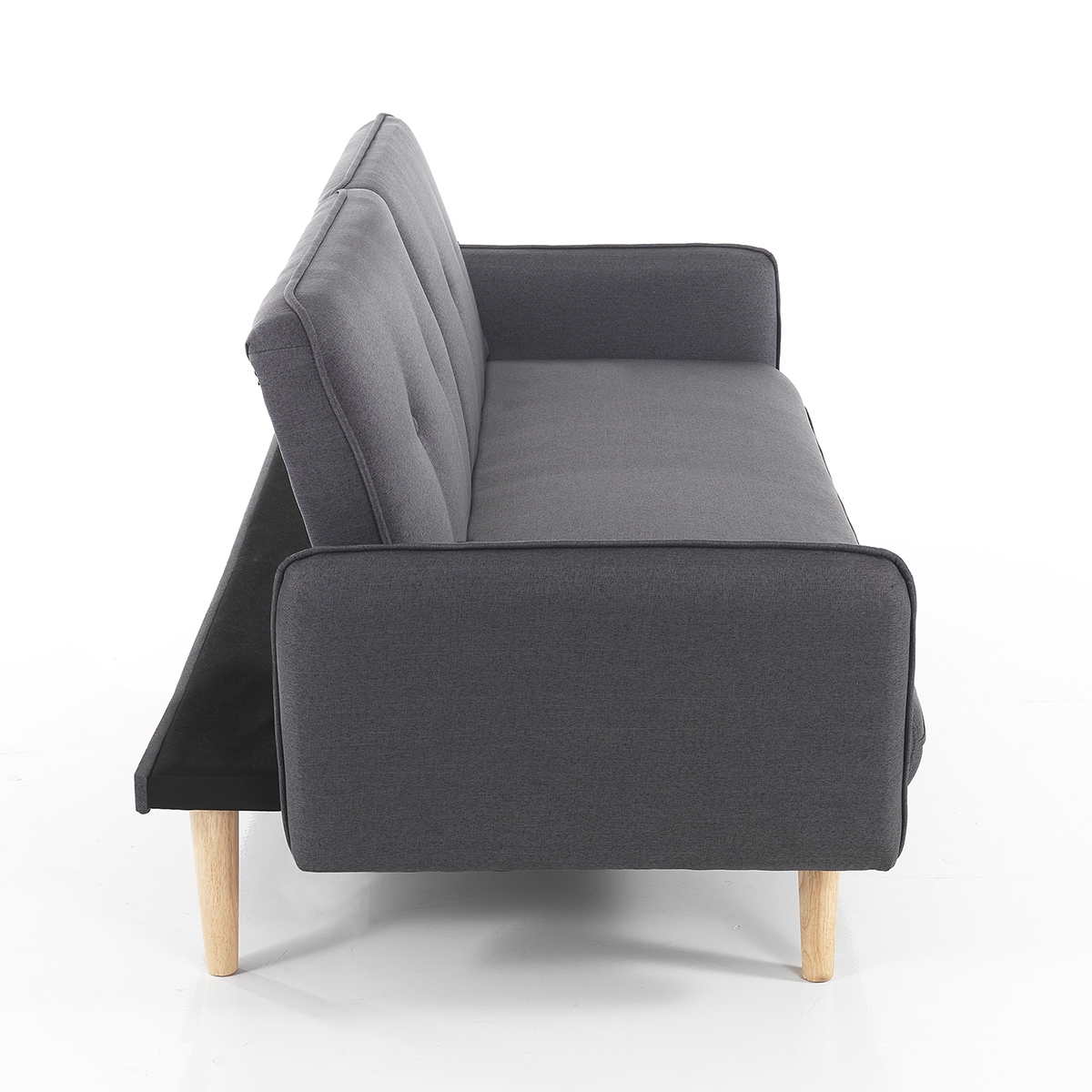 Schlafsofa für 2 Personen, Clic-Clac, Stoff, Massivholzfüße Post Sales