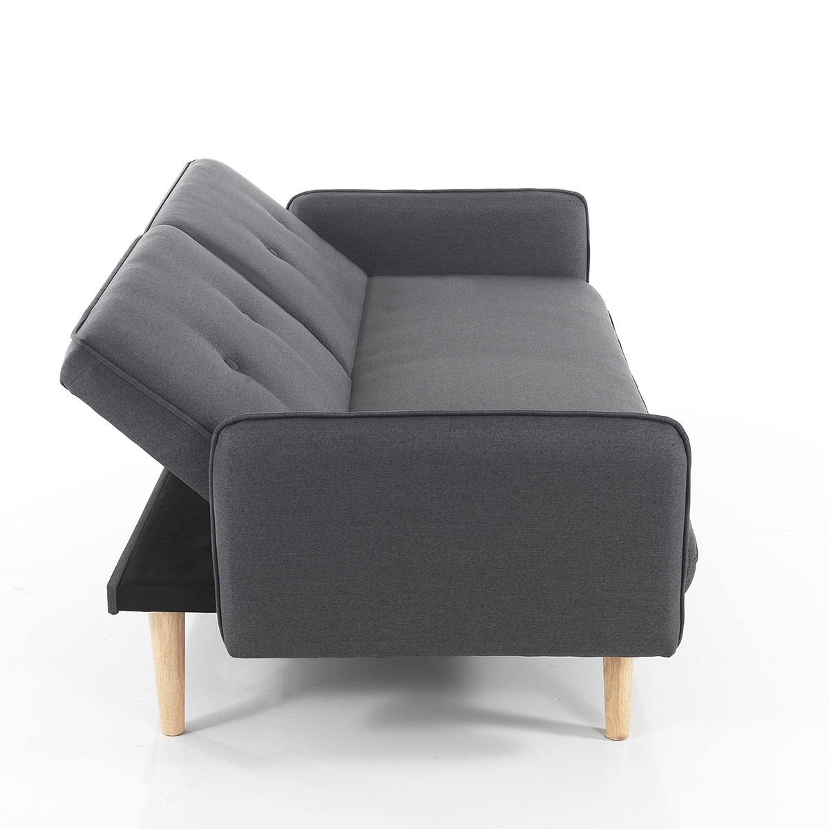 Schlafsofa für 2 Personen, Clic-Clac, Stoff, Massivholzfüße Post Rabatte