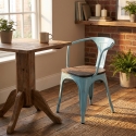 stühle stuhl aus metall holz im industriellen stil für bar küchen steel wood arm Preis