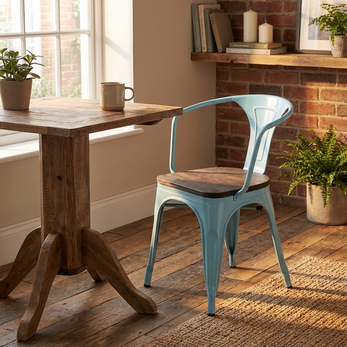 stühle stuhl aus metall holz im industriellen stil für bar küchen steel wood arm Preis