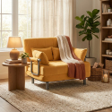 Fauteuil lit pliant gain de place en velours Deborah Twin Lux
