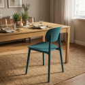 Sedia design moderno polipropilene cucina sala da pranzo esterno Nantes