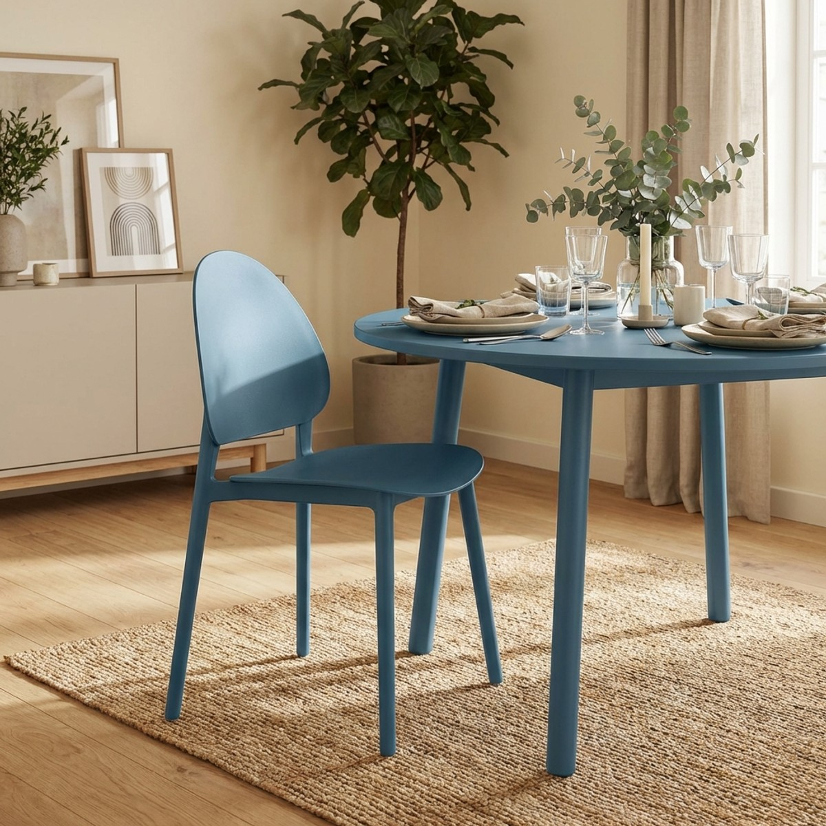 Moderner Stuhl für Küche, Terrasse und Esszimmer aus Polipropylen - Gladys