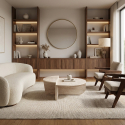 Asymmetrischer Couchtisch Design 90x60cm Orion