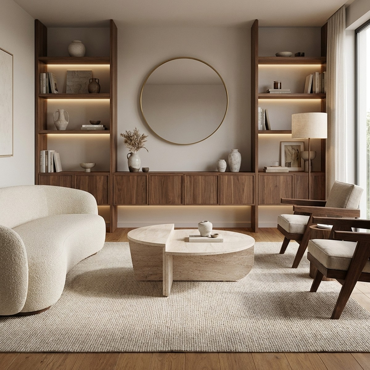 Asymmetrischer Couchtisch Design 90x60cm Orion