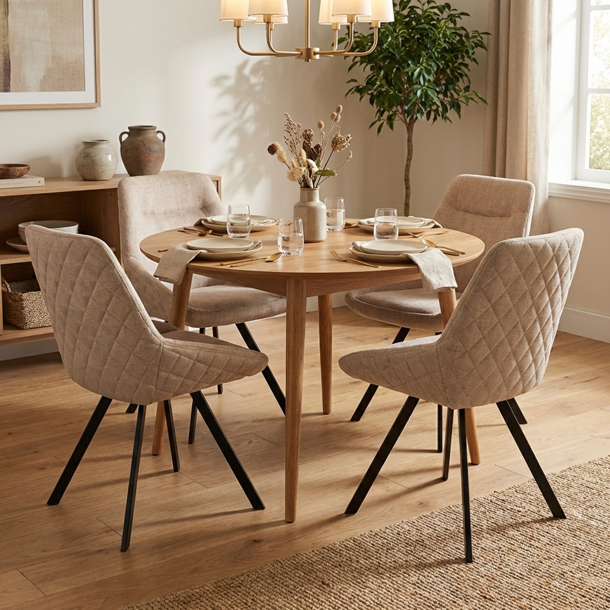 Ensemble de 2 fauteuils en velours élégant avec base en métal Ondara