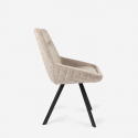 Ensemble de 2 fauteuils en velours élégant avec base en métal Ondara