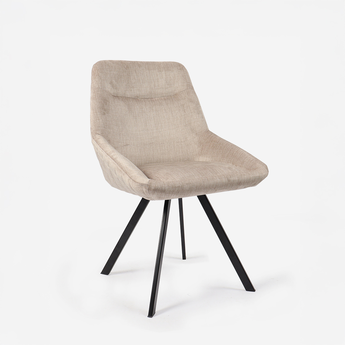 Ensemble de 2 fauteuils en velours élégant avec base en métal Ondara