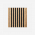 Pannello fonoassorbente a doghe effetto legno 12pz 60x60 cm
