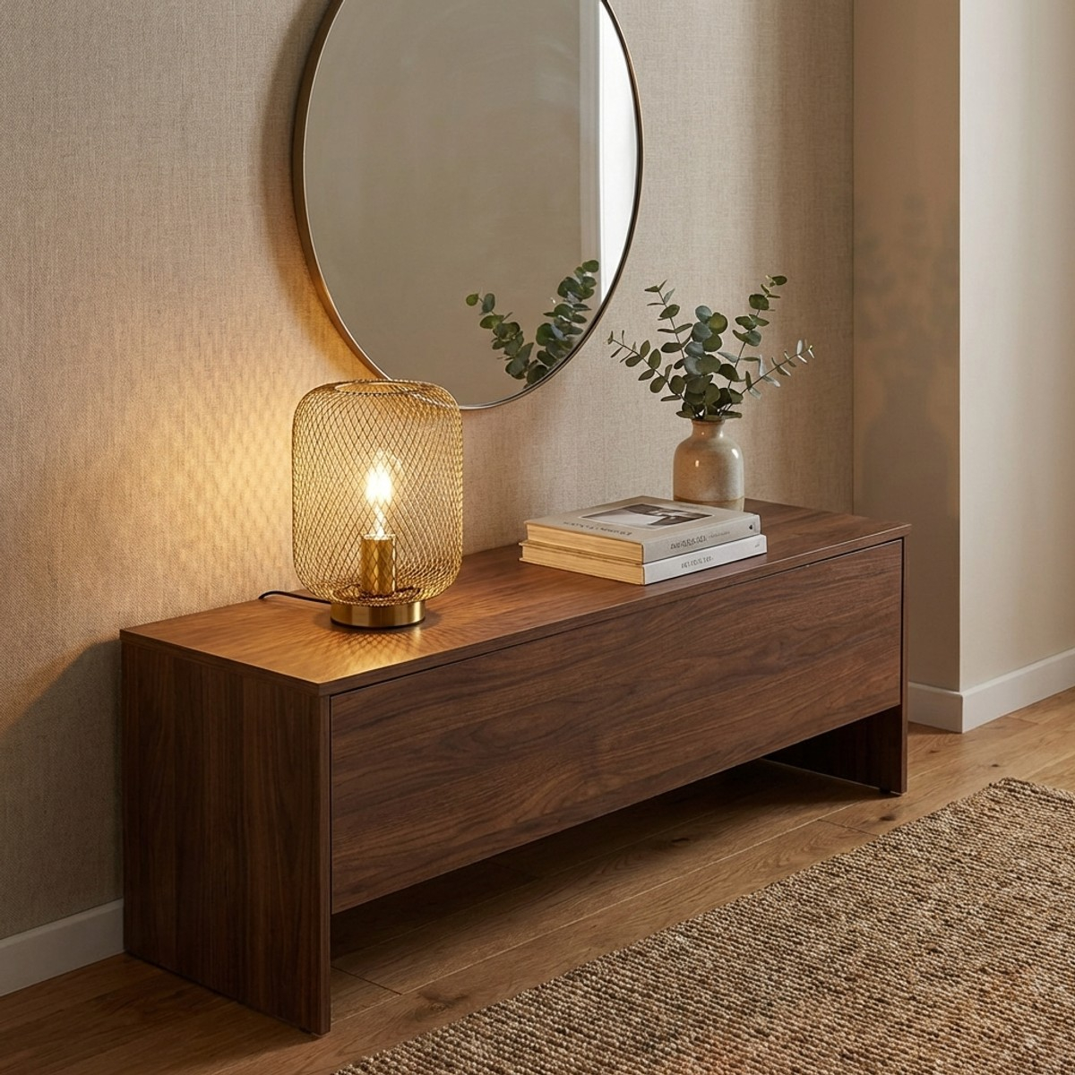 Designer-Tischlampe aus antikisiertem Messing Jar