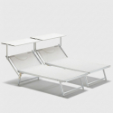 2 Lettini spiaggia mare professionali in alluminio Xl Grande Italia Stock