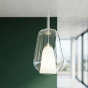 Lampada a sospensione in vetro soffiato design Thelma