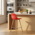 Taburete alto moderno Eiffel para bar y cocina diseño escandinavo Burj d65