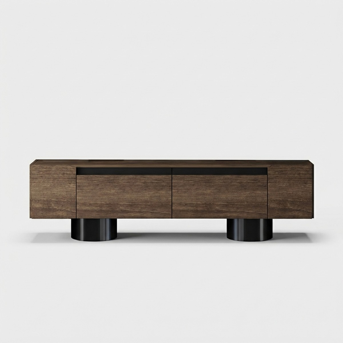 Moderner TV-Ständer aus Melamin in Bohem Noce Design