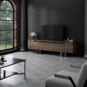 Moderner TV-Ständer aus Melamin in Bohem Noce Design