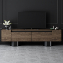 Moderner TV-Ständer aus Melamin in Bohem Noce Design