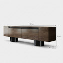 Moderner TV-Ständer aus Melamin in Bohem Noce Design