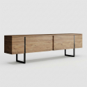 Hängendes TV-Regal aus melaminbeschichtetem Holz Luxe Pino