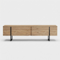 Hängendes TV-Regal aus melaminbeschichtetem Holz Luxe Pino