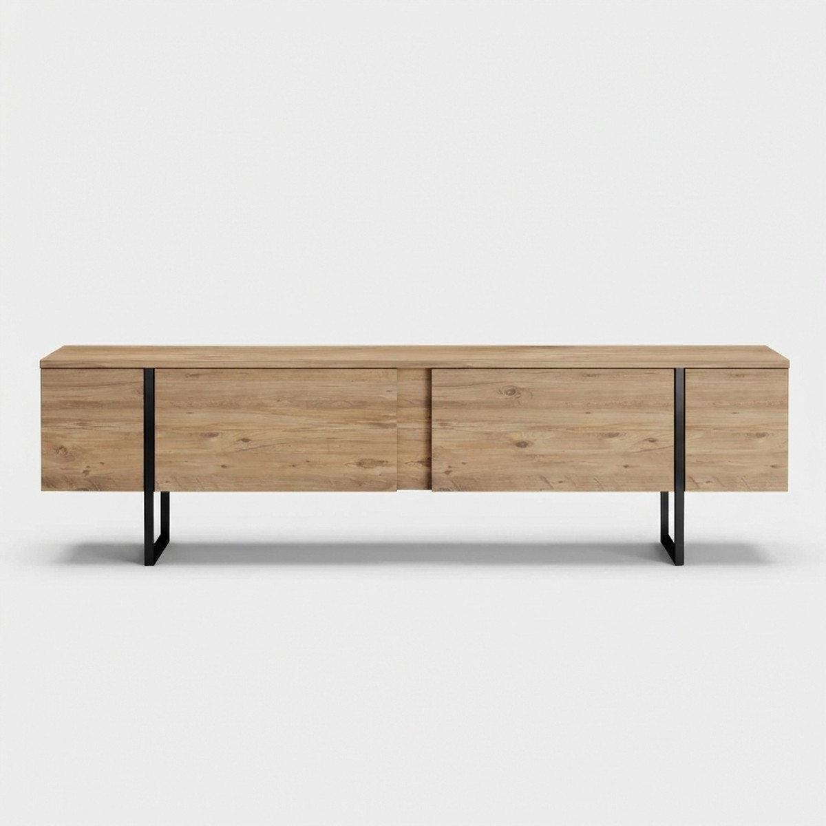 Hängendes TV-Regal aus melaminbeschichtetem Holz Luxe Pino