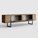 Hängendes TV-Regal aus melaminbeschichtetem Holz Luxe Pino