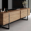 Hängendes TV-Regal aus melaminbeschichtetem Holz Luxe Pino