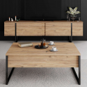 Hängendes TV-Regal aus melaminbeschichtetem Holz Luxe Pino