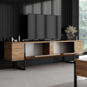 Hängendes TV-Regal aus melaminbeschichtetem Holz Luxe Pino