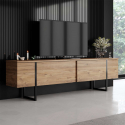 Hängendes TV-Regal aus melaminbeschichtetem Holz Luxe Pino