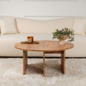 Mesa de centro redonda de madera de melamina Moira