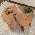 Mesa de centro redonda de madera de melamina Moira