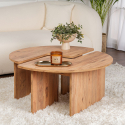 Runder Couchtisch aus Melaminholz Moira