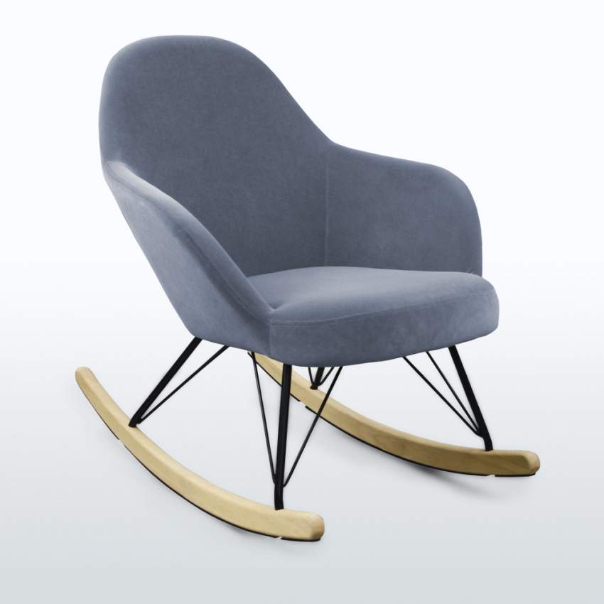 Chaise à bascule en velours au design moderne Eiffel Rocking Prix