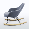 Silla Sillón mecedora hamaca de diseño moderno Eiffel ROCKing en terciopelo 
