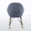 Silla Sillón mecedora hamaca de diseño moderno Eiffel ROCKing en terciopelo 