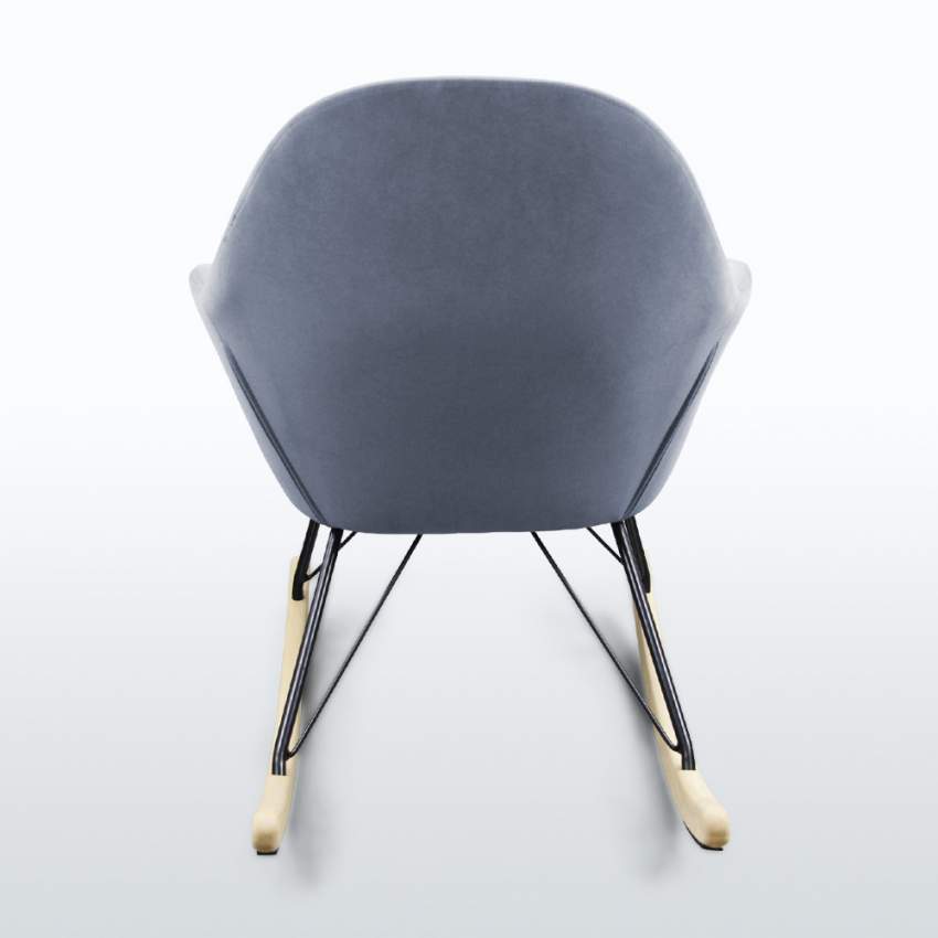Silla Sillón mecedora hamaca de diseño moderno Eiffel ROCKing en terciopelo 