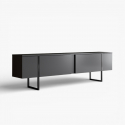 Mueble TV moderno de madera melamínica y metal Luxe Antracita