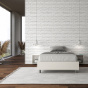 Lit double avec rangement 140x200 sommier français Azelia F