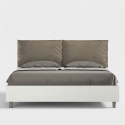 Letto contenitore matrimoniale legno 160x190cm cuscini Egos Antea