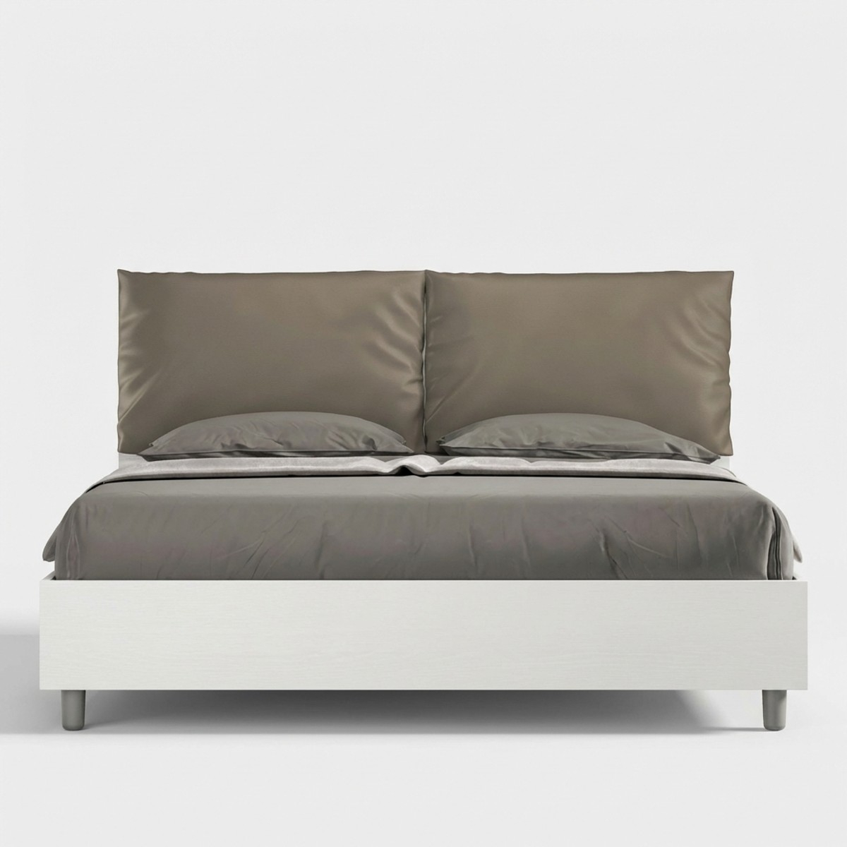 Letto contenitore matrimoniale legno 160x190cm cuscini Egos Antea