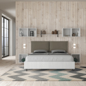 Letto contenitore matrimoniale legno 160x190cm cuscini Egos Antea