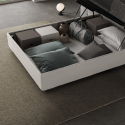 Cama y media contenedor 120x200 símil piel Agueda P1