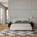 Lit coffre 160x200 système de levage sommier simili cuir moderne Adele M1