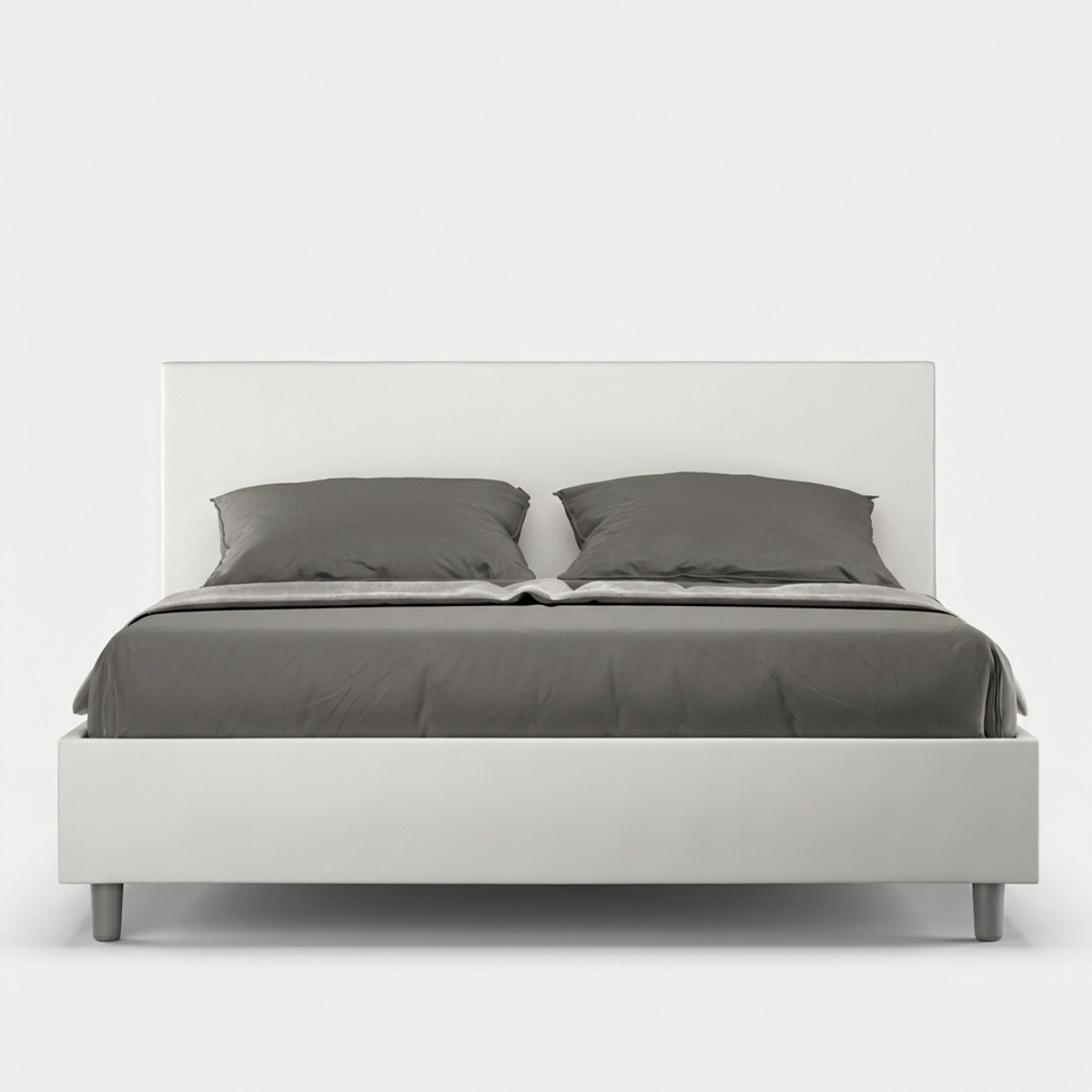 Lit coffre 160x200 système de levage sommier simili cuir moderne Adele M1